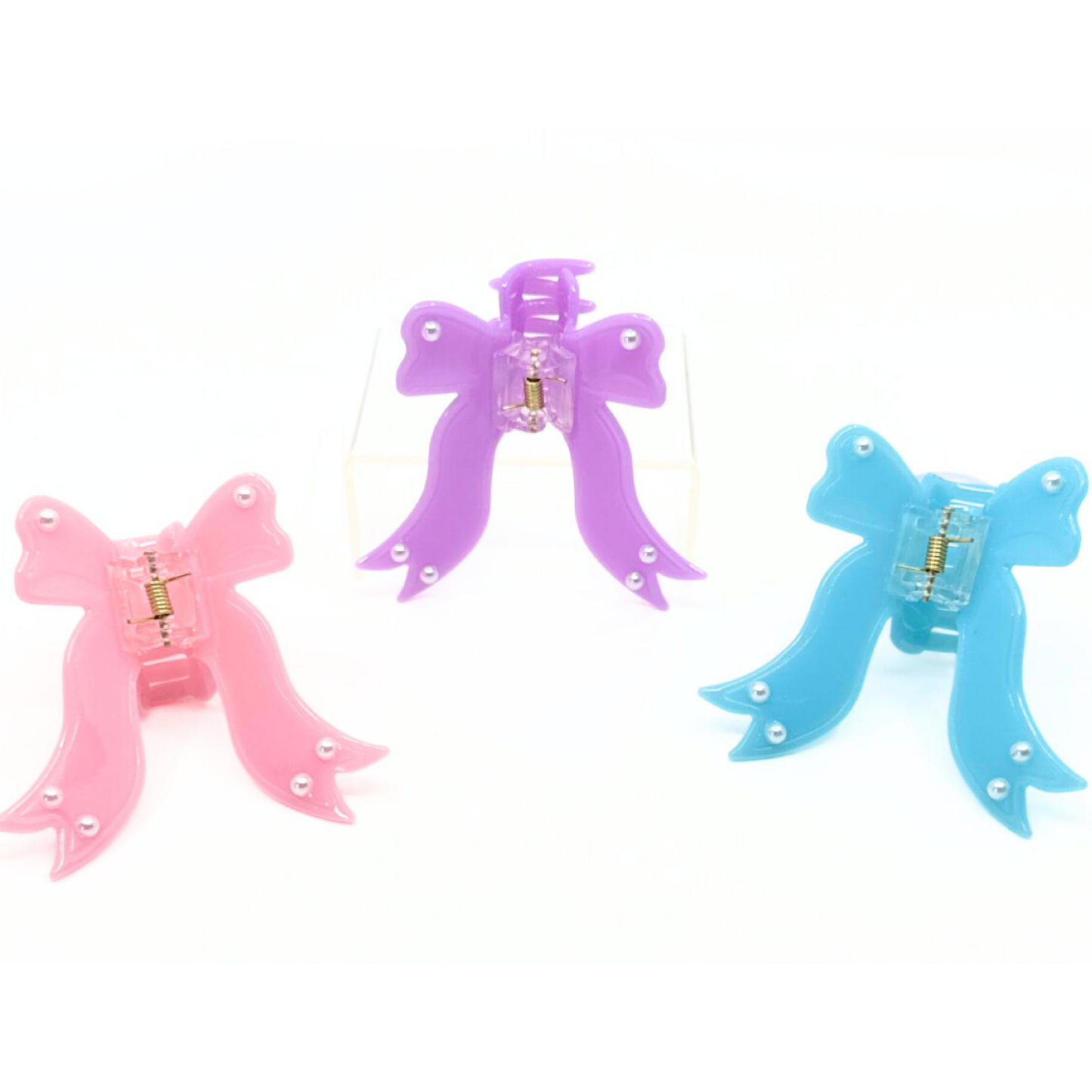 Perfect Jewel Pearl Bow Claw Clip